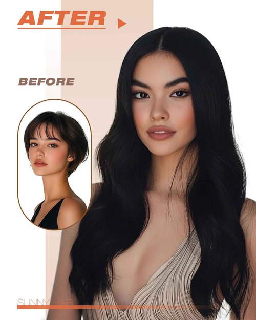 Sunny Hair Tape in Hair Extensions Human Hair 26inch Hair Extensions Real Human Hair Tape in Extensions for Women Jet Black Invisible Remy Hair Natural Straight Skin Weft Double Sided Tapes 20Pcs 50g
