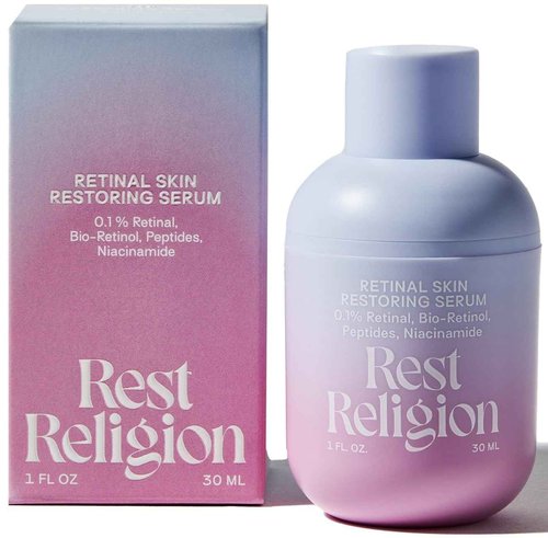 Rest Religion Retinal Skin Restoring Serum with 0.1% Retinal, Bio Retinol, Peptides & Niacinamide, Face Serum for Anti-Aging, Fine Lines & Hyperpigmentation