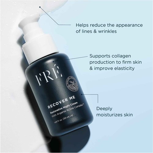 Moisturizer Face Cream for Night, Recover Me by FRE Skincare - Anti-Aging Formula for Fine Lines & Wrinkles - Argan Oil Complex, Hyaluronic Acid & Niacinamide - Vegan, Paraben-Free
