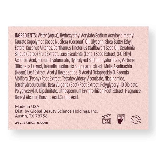 AVYA Hydroveda Moisturizer (1.7oz) - Advanced Ayurvedic Skincare/Hyaluronic Acid with Snow Mushroom/Soothes and Hydrates for Youthful Skin