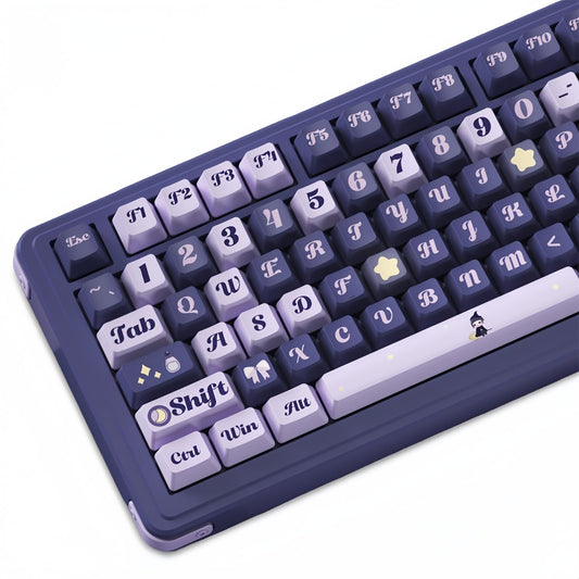 ZMX Cute Keyboard Keycaps,PBT Dye-Sub Custom Keycaps Set Cherry Profile 124 Keys Full Size Keycaps for ANSI Layout Cherry MX Switches 75% 60% Mechanical Gaming Keyboard Kawaii Cartoon Keycaps (15)