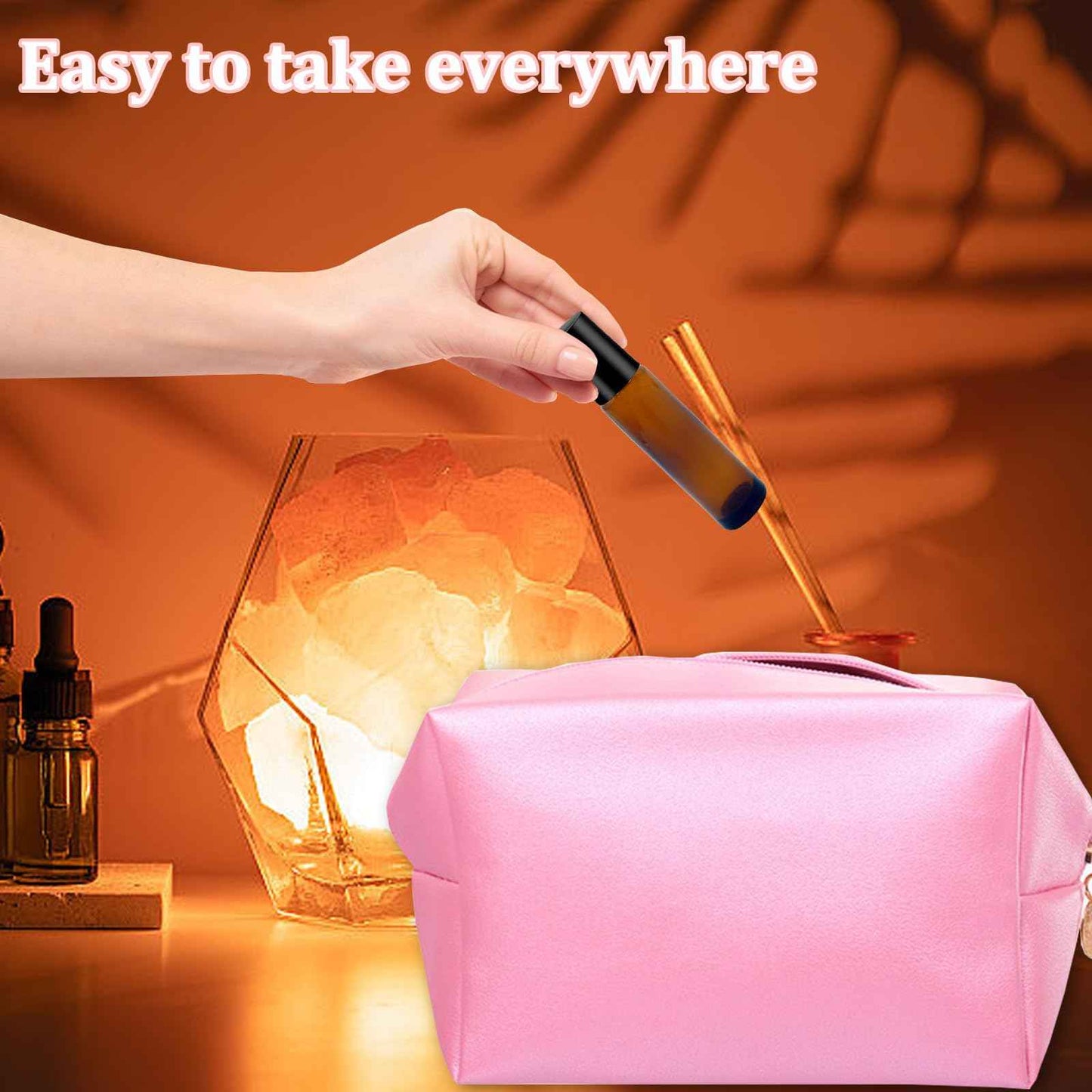 Hzmssore 100 Pcs Essential Oil Roller Bottles 10ml Empty Glass Roller Bottles with Stainless Steel Roller Balls Protection Leakproof with 5 Funnel for Travel, Roller Balls For Essential Oils(Brown)