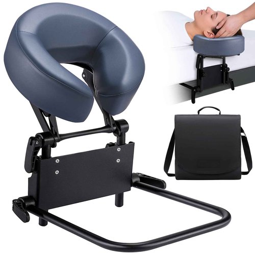 Massage Head Rest for Bed at Home, Bed Massages Head Holder Massages Attachment for Mattress, Universal Home Use Sleeping MattressTop Massage Kit, Adjustable Headrest Face Cradle Memory Foam Pillow