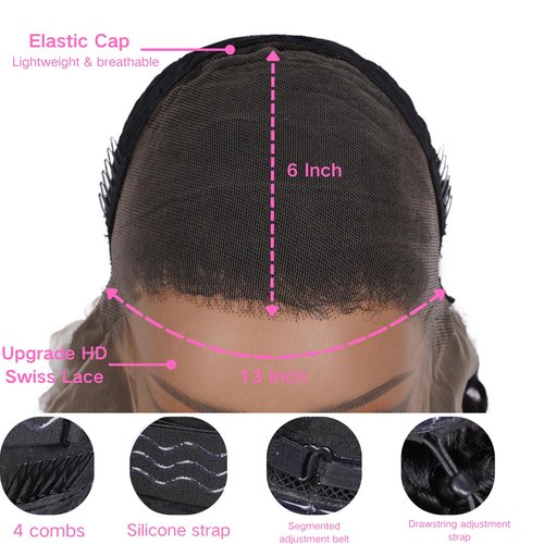 Umikisy 22 Inch Deep Wave Lace Front Wigs Human Hair 13x6 HD Lace Front Wigs Pre Plucked 200% Density Glueless Wigs with Baby Hair Deep Curly Wig for Women