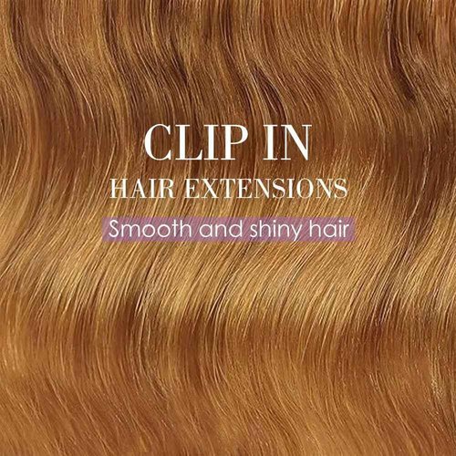Ailiceehr Remy Hair Extensions clip ins Hair Etensions for Women #30 Light GInger Brown Double Weft Natural Hair Extensions Straight 8Pcs Soft and Thick 24inch 110g