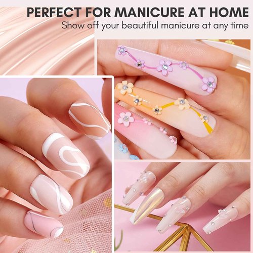 Makartt Rechargeable Nail Drill 30000RPM Portable Electric E File Malory Acrylic Nail Gel Polish Remover Bundle with Rubber Gel Base for Nails,Natural Nude Gel Base Coat,Summer Gel Nail Polish 8ML