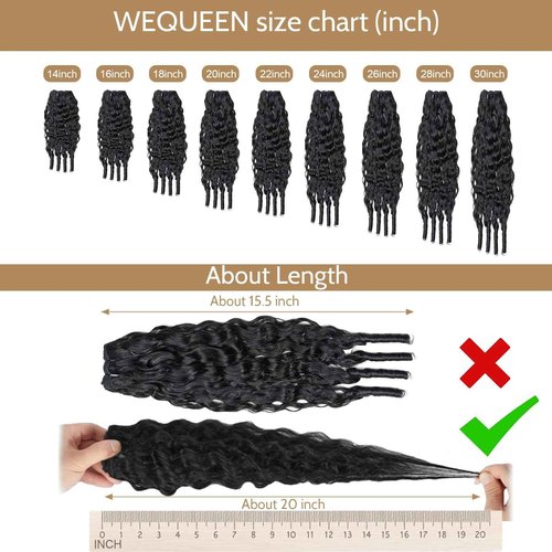 Wequeen 16A Burmese Curly Human Hair Bundles 14 16 18 Inch 100% Unprocessed Brazilian Virgin Hair Quick Weave Bundles Human Hair Extensions Real Human Hair, Natural Black