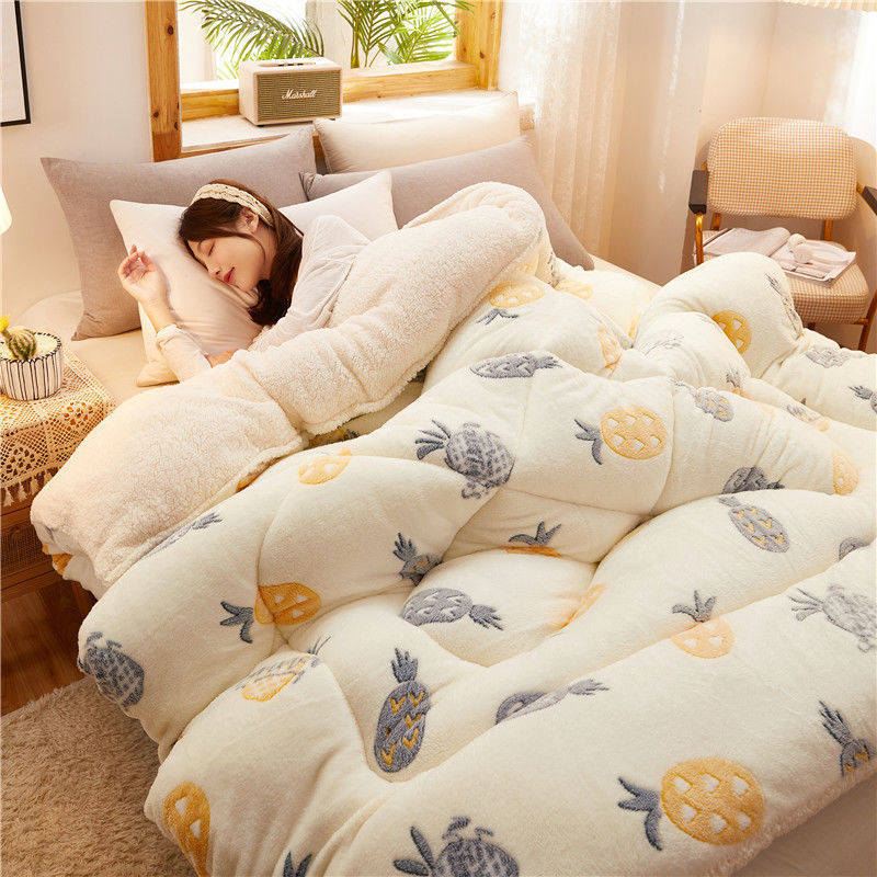 Winter Thick Quilt Set - Single, Double & King Sizes with Lamb Velvet Cover