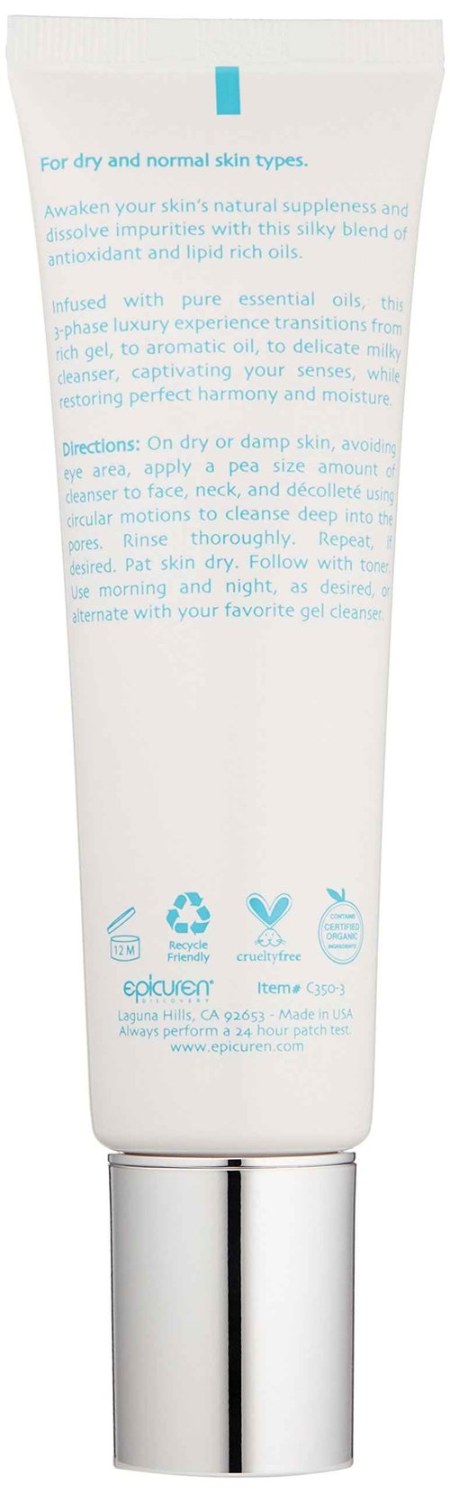 epicuren DISCOVERY Silk Radiance™ 3-in-1 Cleansing Oil, Floral, 3 oz.