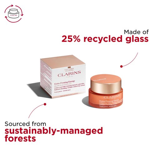 Clarins Extra-Firming Energy Moisturizer | 2-in-1 Anti-Aging Day Cream | Radiance Boost | 1.7 Ounces