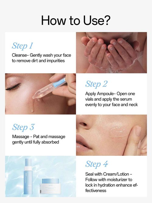 WNP Hyaluronic Acid Serum 3% for Face with 4D Multi-Layer Hydration | Ultra Hydrating Anti-Aging Serum | Moisturizer for Dry & Sensitive Skin | Pre-Makeup Skincare | Single-Use Vials 100PCS