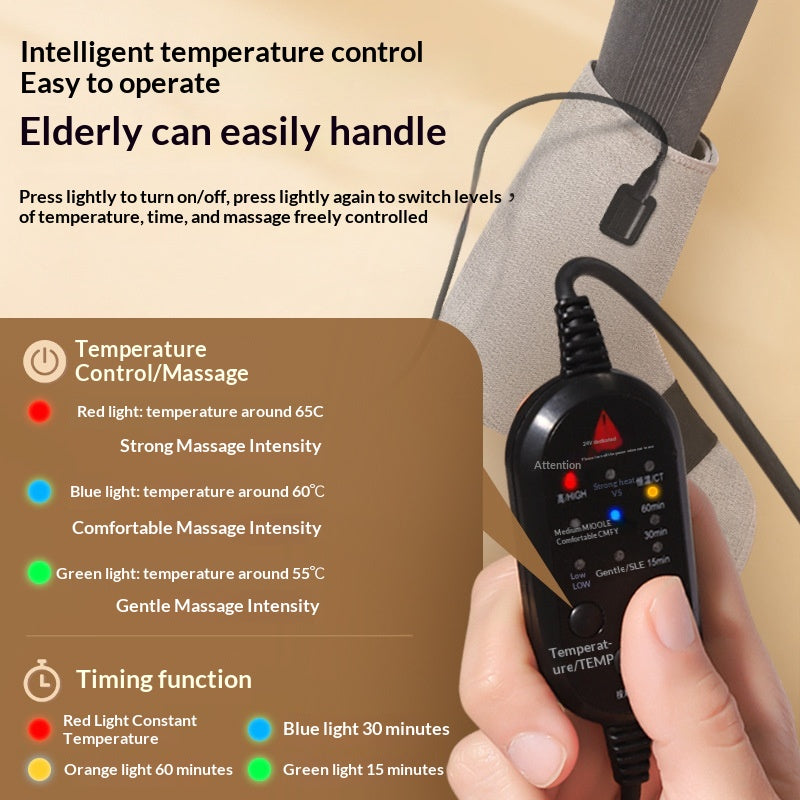 Red Light Therapy Ankle Brace with Heat & Massage - Electrothermal Support