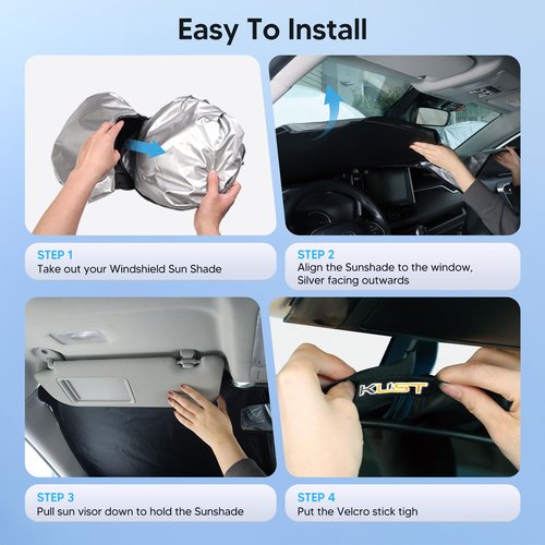 KUST Windshield Sun Shade for 2006-2009 2010 2011 BMW 3 Series Sedan Accessories Sunshade Window Sun Visor Protector Foldable Block UV Rays