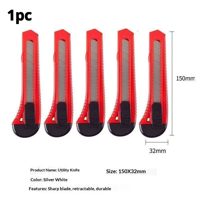 Large Rubber-Grip Utility Knife Holder Set - Heavy Duty Blade Storage