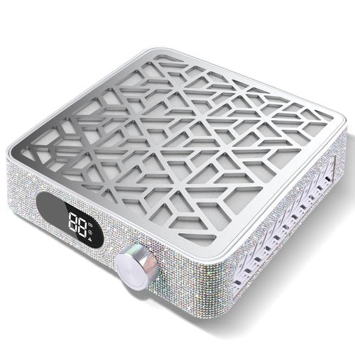 Nail Dust Collector Quiet 4500RPM: for Acrylic Gel Dip Powder Nails Professional Nail Vacuum Extractor Cleaner Nail Tech Must Haves for Beginner Manicure Pedicure Nail Salon Home Use