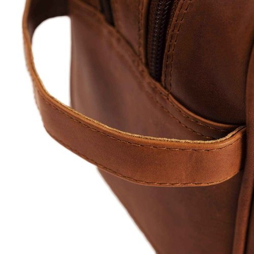 The Chesterfield Brand Men's Toiletry Bag, Brown