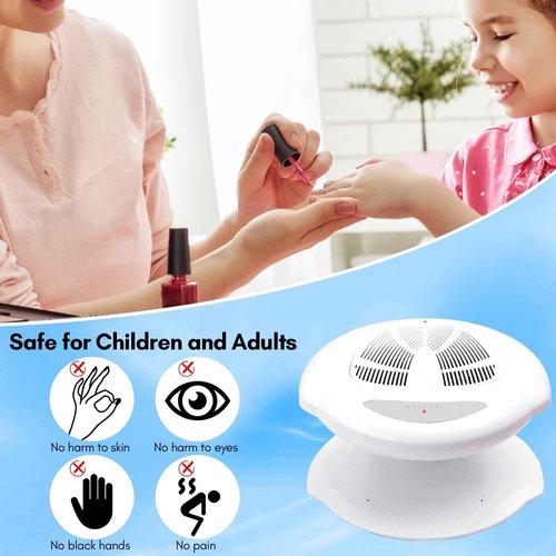 Makartt Nail Dryer for Regular Polish & Acrylic Nails, Professional 400W Quick Dry Air Fan with Auto Sensor, Warm & Cool Wind Nail Polish Dryer, Must-Have Nail Tech Supplies for Salon or Home