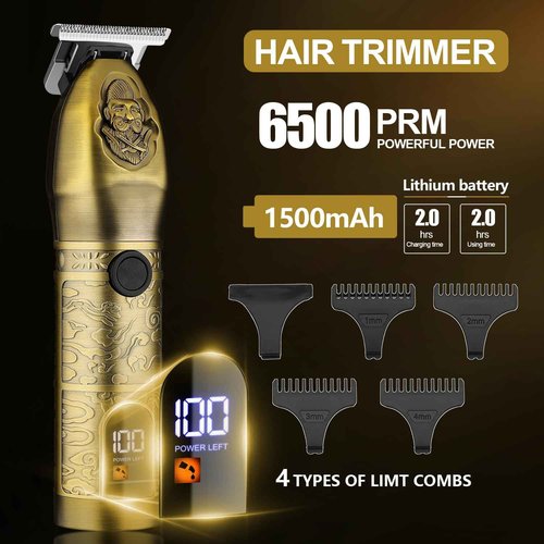 RESUXI Professional Hair Clippers for Men T-Blade Trimmer Electric Shavers Razor Set,Cordless Beard Trimmer for Men Barber Clippers for Hair Cutting Grooming Kit