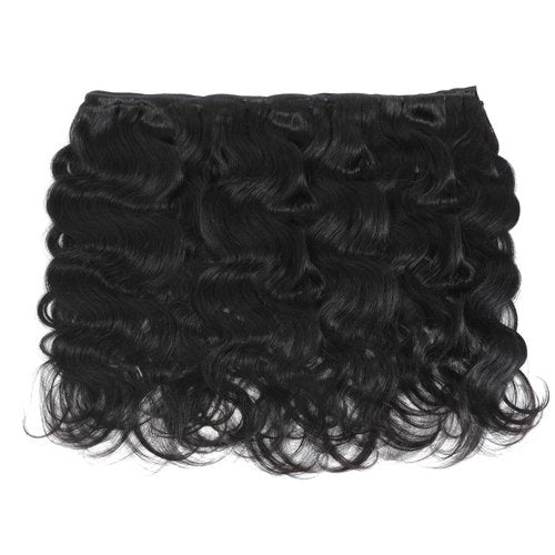 Raw Bundles Human Hair Body Wavy Human Hair Bundles 20 inch Thick Ends No Tangle Shedding 15A Raw Indian Hair Triple Lifespan 3X (Black, 20inch)