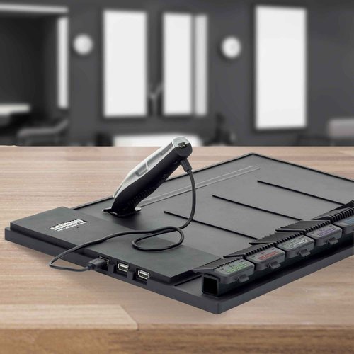 GAMMA+ Professional Barber Appliance Magnetic Mat and Station Organizer, Anti-Slip, Durable Heat Resistant Silicone, Hair Styling Tools, Black