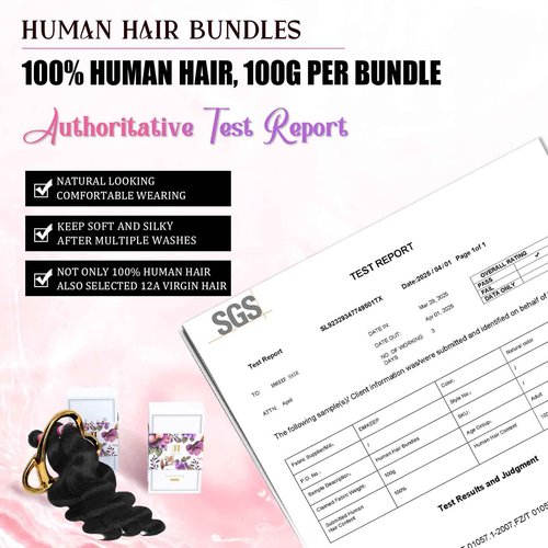 DMKEEP 12A Human Hair Bundles 30 Inch Body Wave Bundles Human Hair 100% Unprocessed Brazilian Raw Virgin Hair Single Bundle Quick Weave Human Hair Extensions Natural Color