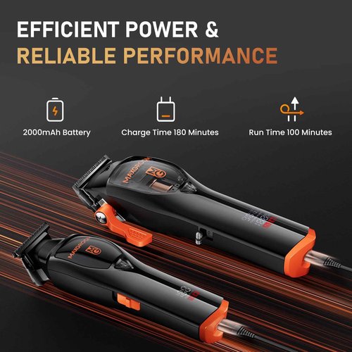 Professional Hair Clippers for Men, Premium Home Haircut Kit Cordless Hair Cutting Clippers and Trimmers Set, 9000RPM Magnetic Motor, DLC Blades, Perfect for Barber Fades & Family Use