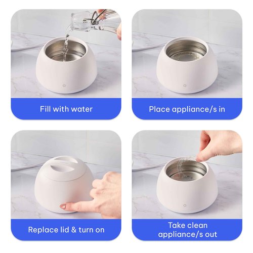 Zima Dental Pod: Ultrasonic Retainer Cleaner. The Original Retainer Cleaner Machine, Aligner Cleaner, Nightguard Cleaner, Mouthguard Cleaner, Denture Cleaner. Ultrasonic Cleaner For Oral Dental Care