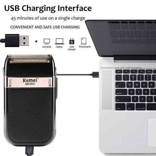 KEMEI Professional Hair Clipper, Hair/Beard Trimmer, Eletric Shaver Set for Men, Cordless Beard Trimmer, Rechargeable Barber Clippers, USB Fade Clipper Haircutting Kit, KM-2299, KM-2296, KM-2024