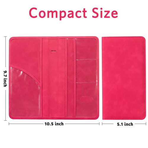 CoBak Car Registration and Insurance Holder - Vehicle Glove Box Car Organizer,Auto Truck Comparment Accessories Case with Magnetic Closure for Driver License,Cards