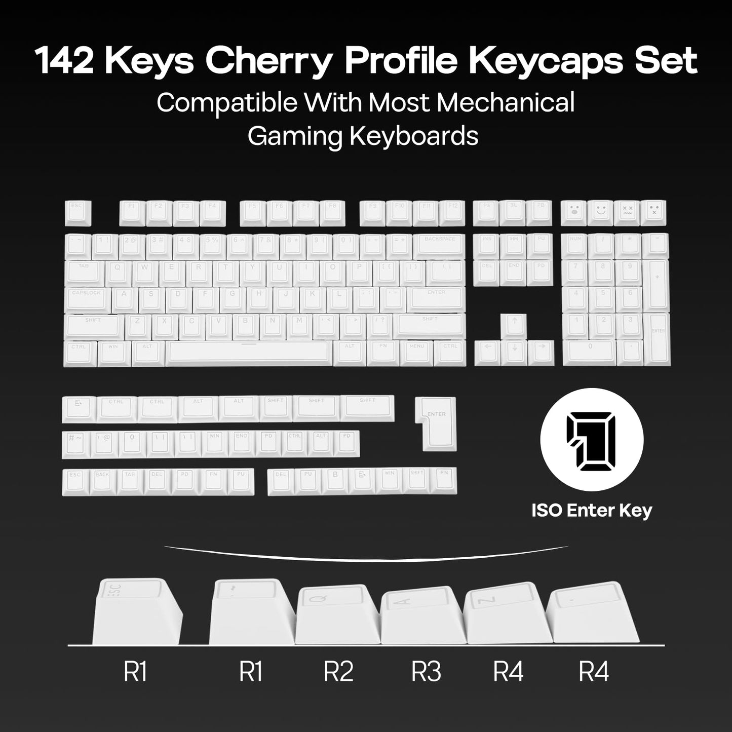 EPOMAKER TH108 Full Size Mechanical Keyboard+Glintrix PBT Shine Through Keycaps