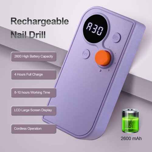 Cordless Rechargeable UV Nail Lamp & 30000RPM Portable Nail Drill