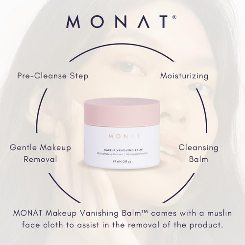 MONAT Makeup Vanishing Balm – Cleansing Makeup Remover – Lightweight Face Cleanser – Cleansing Balm for Residue Free Soft and Smooth Skin – Safe to Use for Delicate Skin