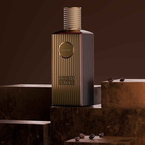 Khadlaj Mocha Latte – Gourmand, Spicy, Sweet, Warm – Extrait de Parfum Spray Long-Lasting Fragrance for Unisex, 3.4 Ounce / 100 ml