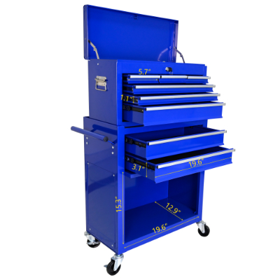 High Capacity Rolling Tool Chest with 8 Drawers and Lockable Storage