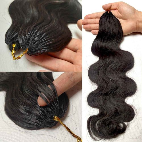 Pre-Separated Crochet Knotless Hair Extensions Body Wave Feather Crochet Human Hair Seamless Reusable for Women Hair 16inch 120g 100strands