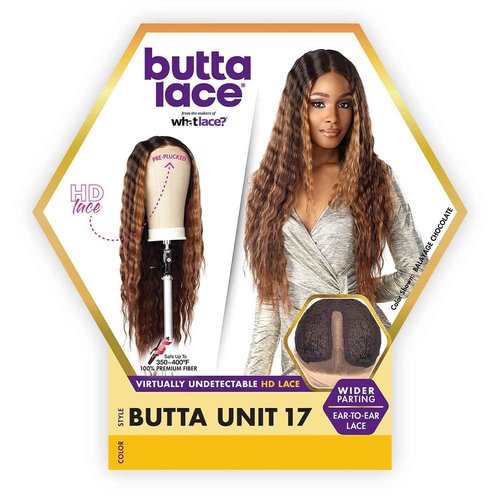Sensationnel Butta Lace Wigs - Unit 17 Extra Wide 5 Inch Deep Parting Synthetic Preplucked Hairline Glueless Lacefront (BALAYAGEHAZELNUT)