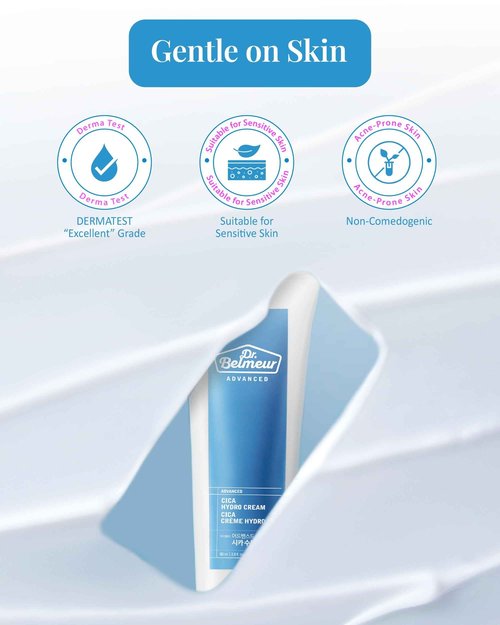 DR. BELMEUR Advanced Cica Hydro Cream Special Set (2fl oz*2, Pack of 2) - Soothing, Barrier-Strengthening Face Moisturizer for Sensitive Skin. Korean Skin Care. Centella Asiatica