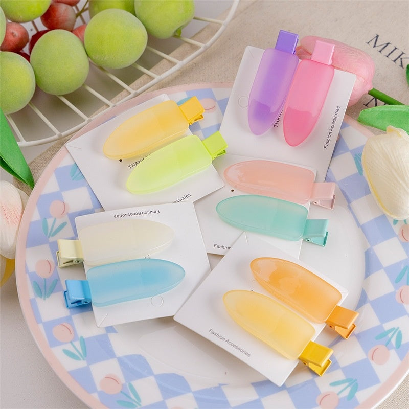 Colorful Ice Cream-Shaped Water Drop Hair Clip for Girls - Playful Hair Accessory