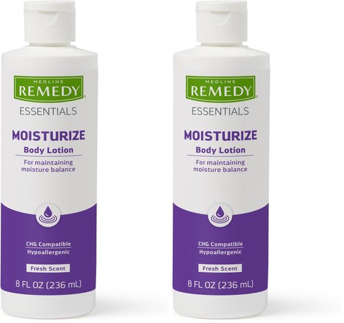 Medline Soothe & Cool Moisturizing Body Lotion, 8-oz Flip-Top Bottle, Scented, 1 Count (Pack of 2)