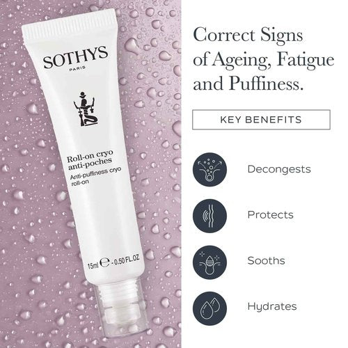 SOTHYS Anti-Puffiness Cryo Roll-On| Eye Roller Gel for Dark Circles, Puffy Eyes | Firming Undereye Care for Women