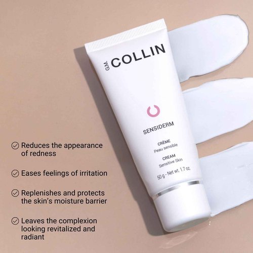 G.M. COLLIN Sensiderm Cream | Daily Face Moisturizer for Sensitive Skin | Hydrating Lotion to Help Reduce the Appearance of Redness