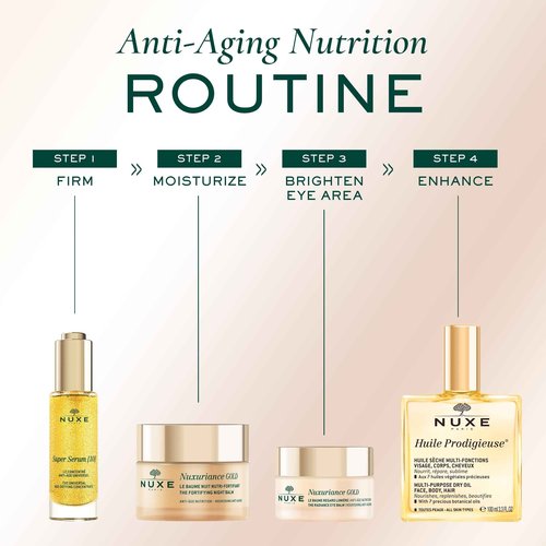 Nuxe Nuxuriance Gold Nutri-Fortifying Night Balm, Anti-Aging, Replenishing Night Cream, 1.7 Fl Oz