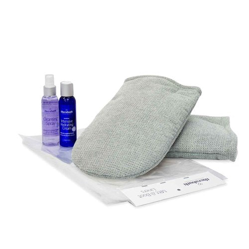 Therabath Hand ComforKit for Paraffin Wax Bath, Arthritis and Skin Therapy, Includes 2 Insulated Mitts, 100 Liners, 4 oz. Pre-Treatment Spray and Intensive Hydrating Cream, Home and Spa, Made in USA