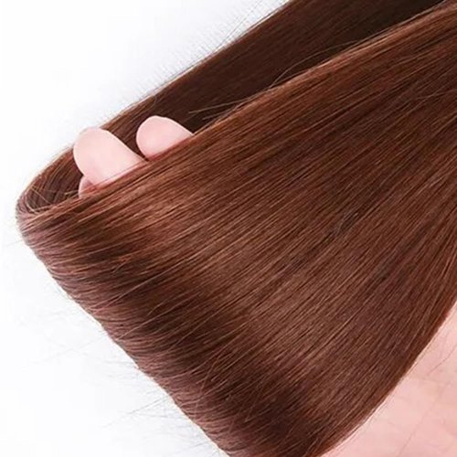 Leruikair Human Hair Bundles 20 22 24 Inch Reddish Brown Straight Human Hair Bundles Brazilian Color 33 Copper Red Unprocessed Brazilian Soft Quick Weave Hair for Black Women