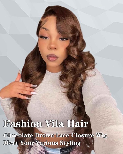 5X5 Glueless Wigs Human Hair Pre Plucked Pre Cut Chocolate Brown Lace Front Wig 24 Inch 5x5 Wear and Go Glueless Lace Closure Wig Body Wave Reglular HD Lace Front Wigs 4# Brown Colored Wig