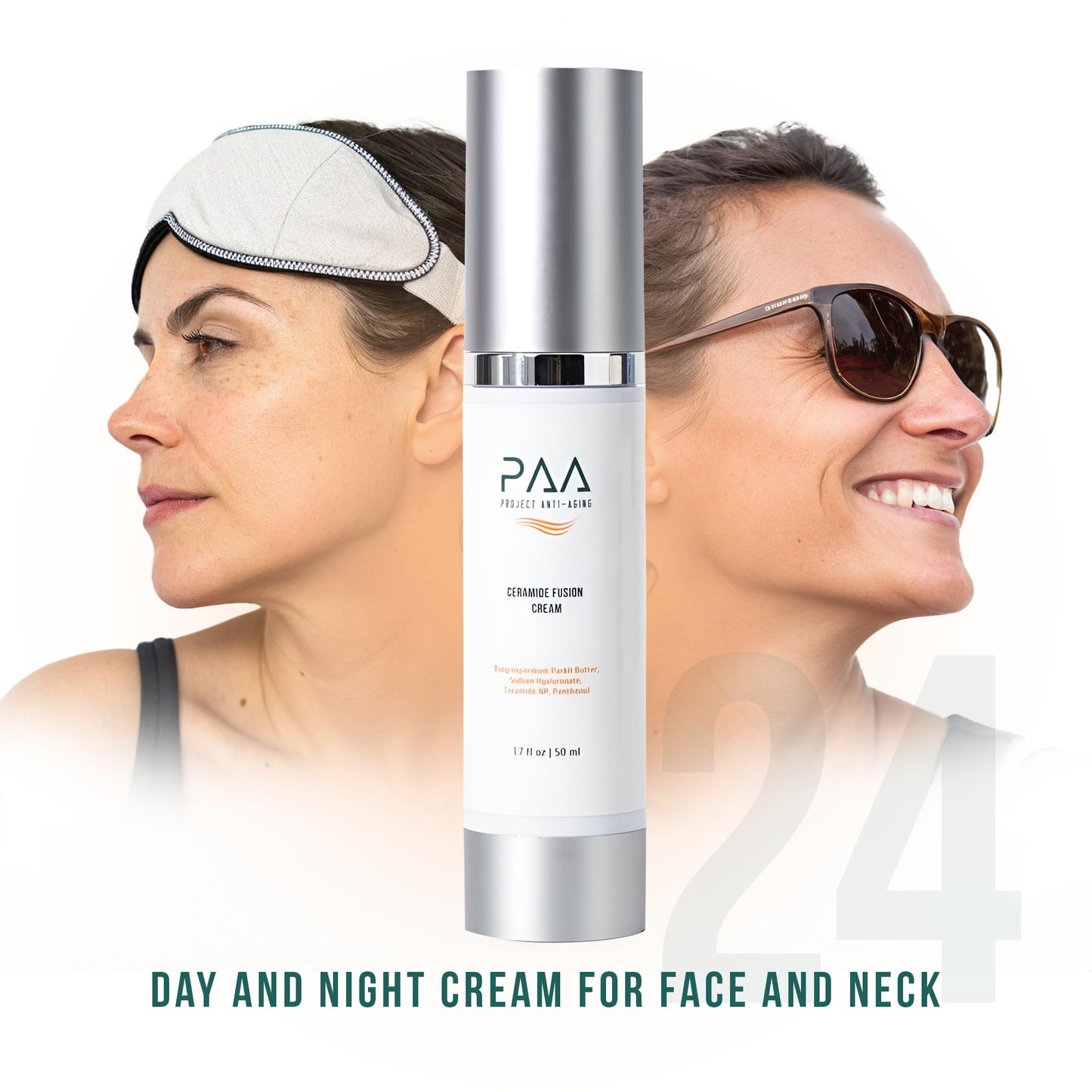 Project Anti-Aging Ceramide Moisturizer for Face – Barrier Repair Cream for Compromised, Dry, Sensitive Skin – Deep Hydration & Lipid Support – Hidratante Facial con Ceramidas