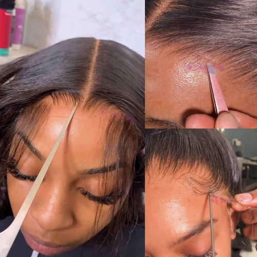 Myshinywigs Bleached Knots 5x5 Real HD Lace Closure Skinlike Straight Human Hair Closure Pre Plucked with Baby Hair Brazilian Virgin Thin Invisible 5x5 Lace Closure Serrated Edge 18 Inch Closure Only