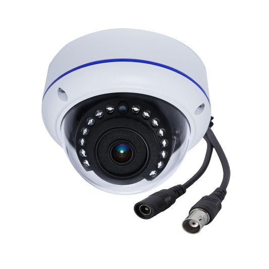 5MP 4MP 180 Degree Wide Angle Dome Security Camera HD-TVI/CVI/AHD/960H Analog 4 in 1 Super Hybrid HD CCTV Surveillance 1.7mm Fisheye Lens Outdoor/Indoor IR Day&Night Vision Home Cam