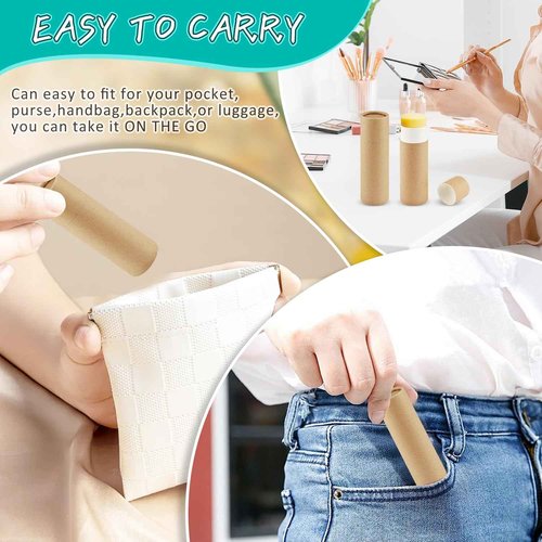 DMuuuDM 50 Pcs 0.3 oz Paperboard Lip Balm Tube,Empty Kraft Paper Chapstick Tube Holder,Push-Up Style Biodegradable Solid Perfume Lip Gloss Container for Lip Balm,Natural Compostable Container - Brown