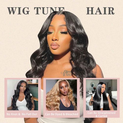 Wigtune 16A Raw Body Wave Human Hair Bundles 14 16 18 Inch Brazilian Virgin 100% Unprocessed 3 Bundles Human Hair Hight Quality Hair for Black Women Natural Color